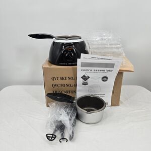 NEW Cooks‎ Essentials Dual Pot Chocolate Treat Maker fondue w/ Molds Accessories